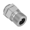 Screw-to-connect coupling with poppet valve male tip QRC-HT-19-M-G12-B-W3AA
